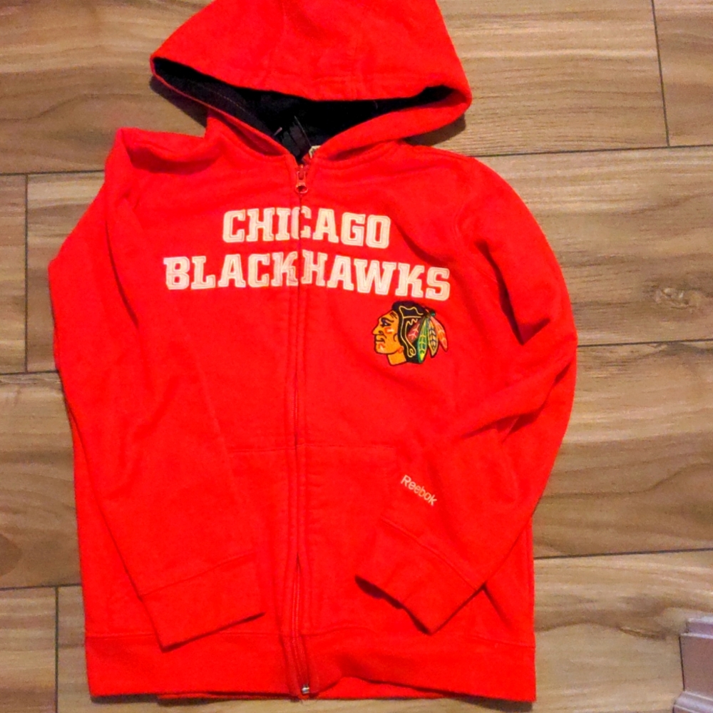 Youth Blackhawks zip up hoodie